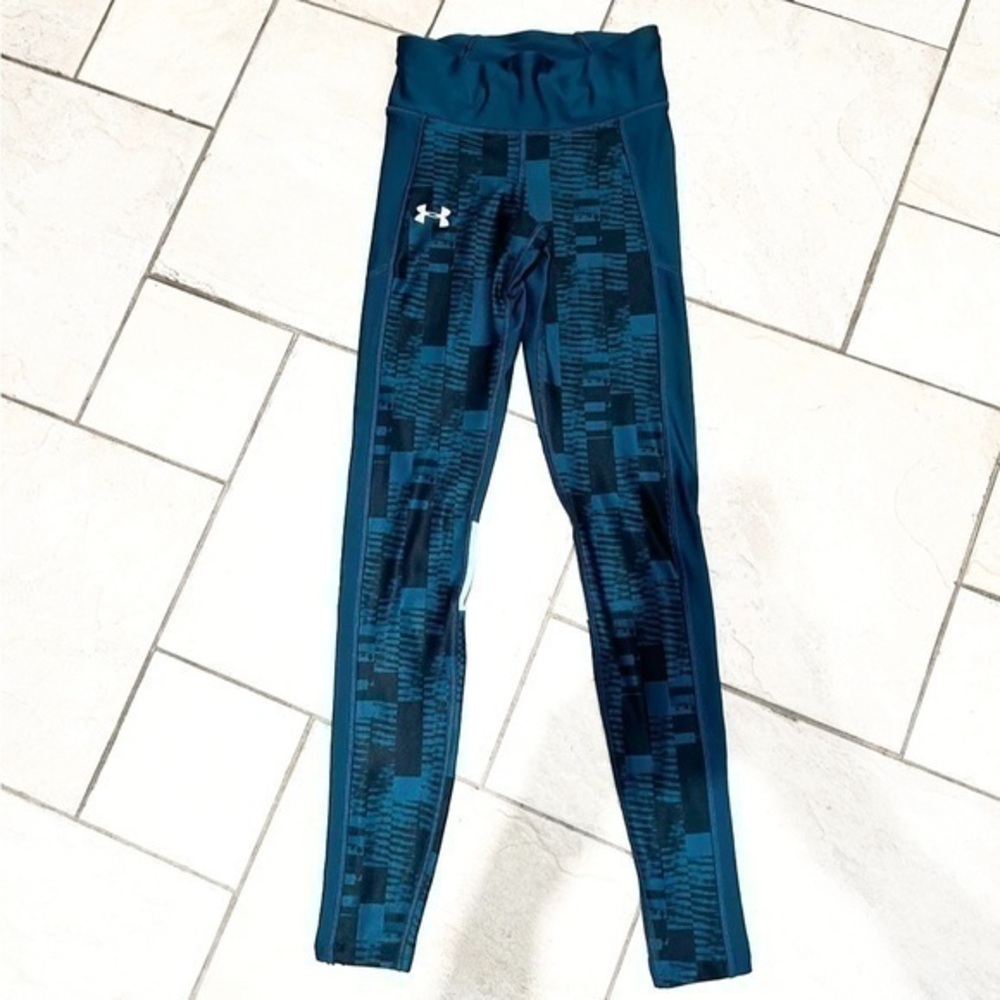 UNDER ARMOUR Women Leggings, Blue-Green, XS